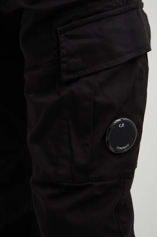 black C.P. Company trousers Stretch Sateen Ergonomic Lens