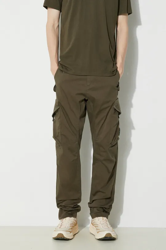 verde C.P. Company pantaloni Stretch Sateen Ergonomic Lens De bărbați