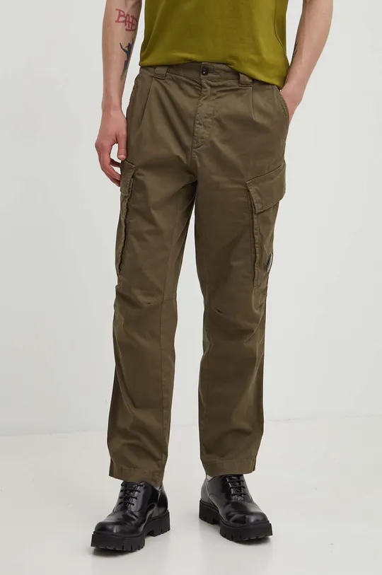 zielony C.P. Company spodnie Stretch Sateen Loose Cargo Męski