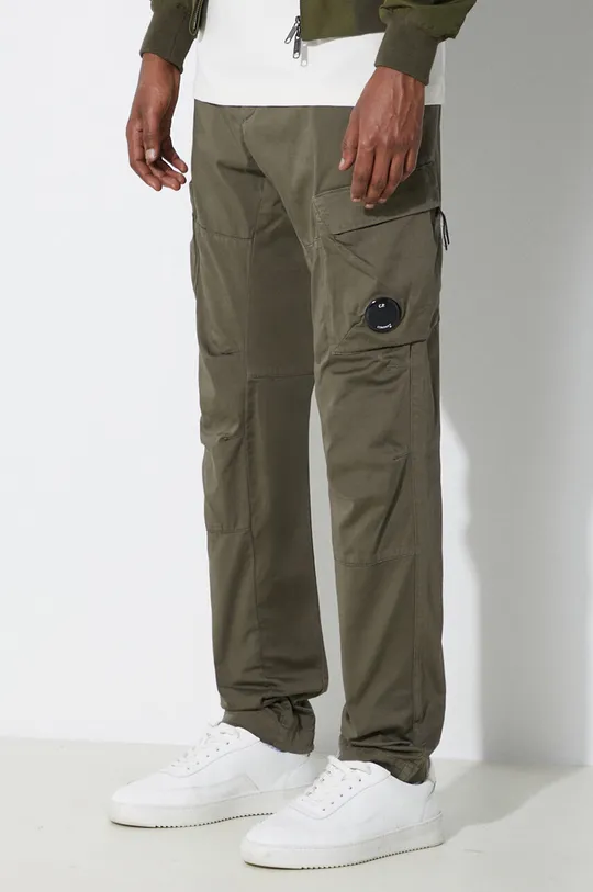 zielony C.P. Company spodnie Stretch Sateen Ergonomic Cargo