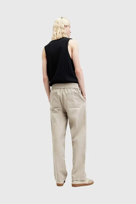 AllSaints spodnie z domieszką lnu HANBURY TROUSERS Męski