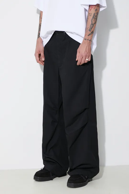 μαύρο Βαμβακερό παντελόνι Engineered Garments Over Pant