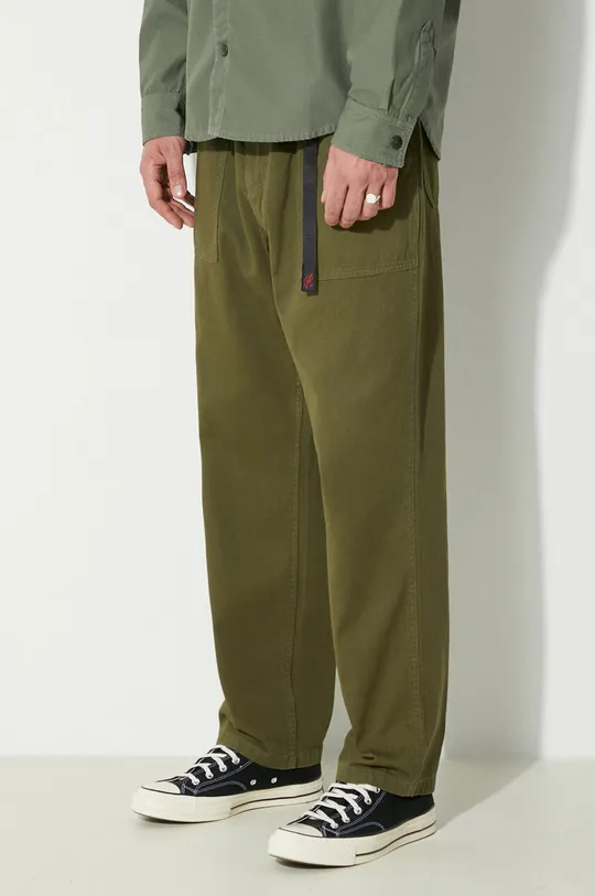verde Gramicci pantaloni de bumbac Loose Tapered Ridge Pant