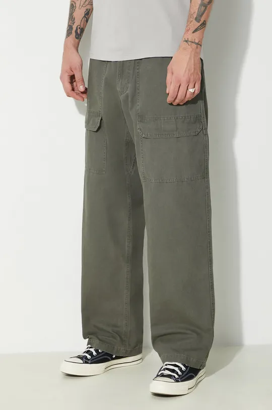 verde Gramicci pantaloni de bumbac Canvas Eqt Pant