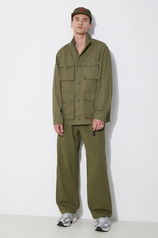 Gramicci pantaloni in cotone Rock Slide Pant verde