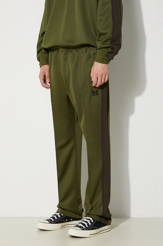 Needles pantaloni de trening Narrow Track Pant tricotaj verde OT229