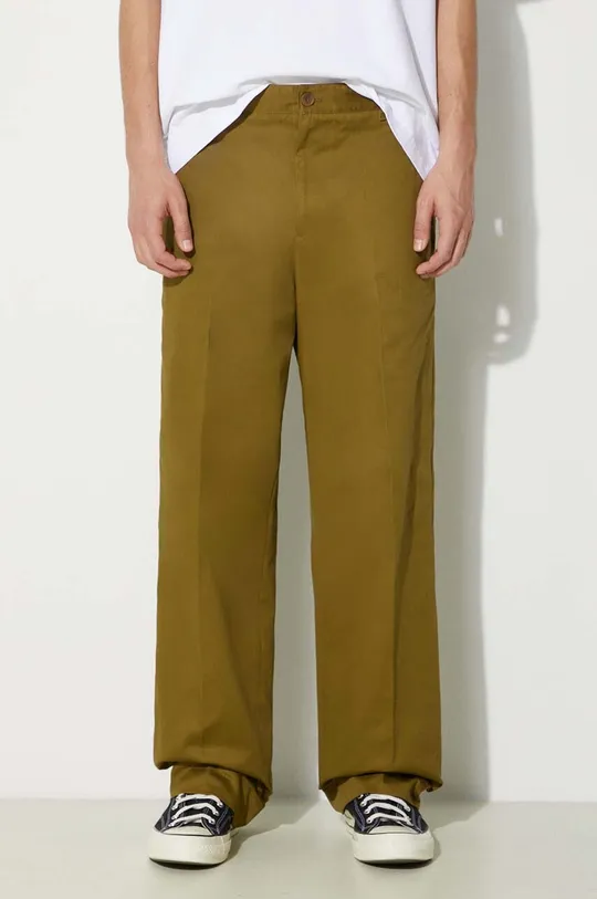 green Maison Kitsuné cotton trousers Relaxed Chino