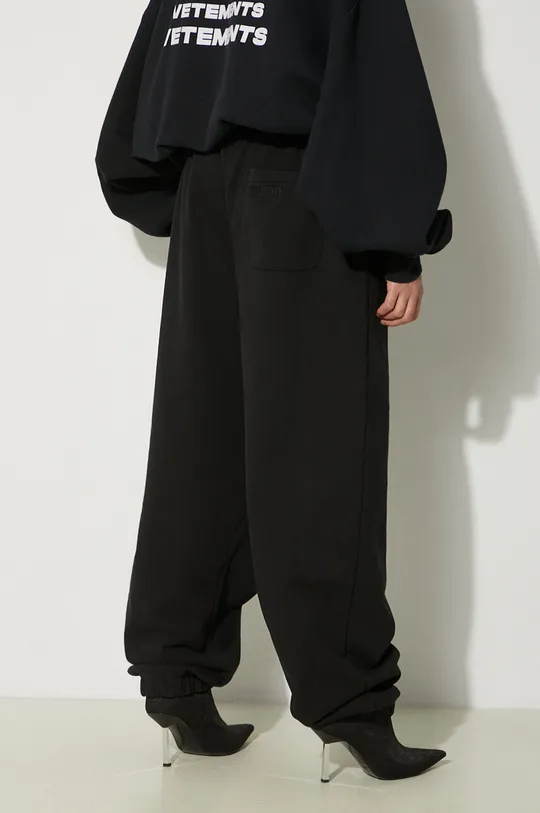 black VETEMENTS joggers Embroidered Logo