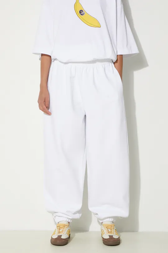Παντελόνι φόρμας VETEMENTS Embroidered Logo Sweatpants λευκό