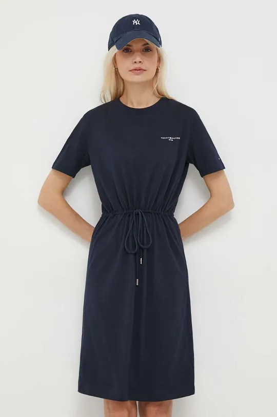 mornarsko plava Pamučna haljina Tommy Hilfiger Ženski