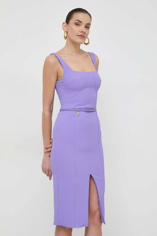 Obleka Elisabetta Franchi vijolična