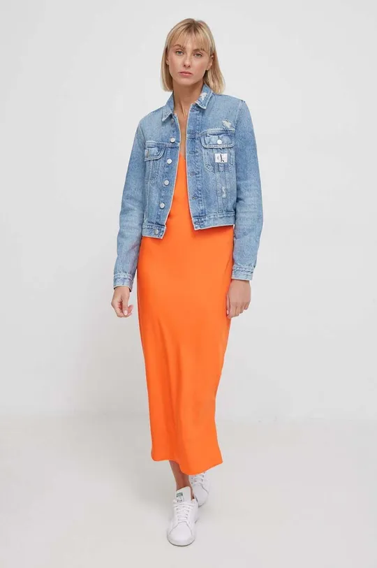Šaty Calvin Klein oranžová