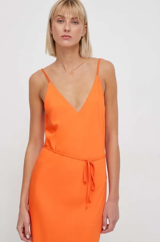 оранжевый Платье Calvin Klein