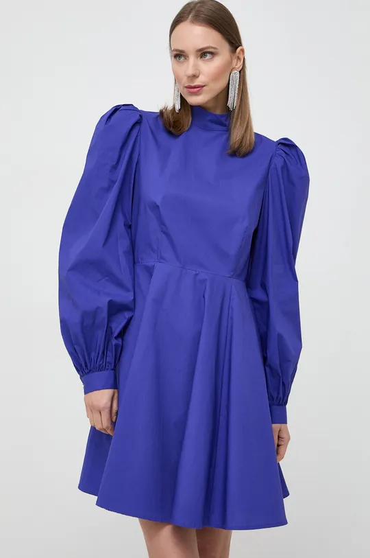 modra Bombažna obleka Custommade Ženski