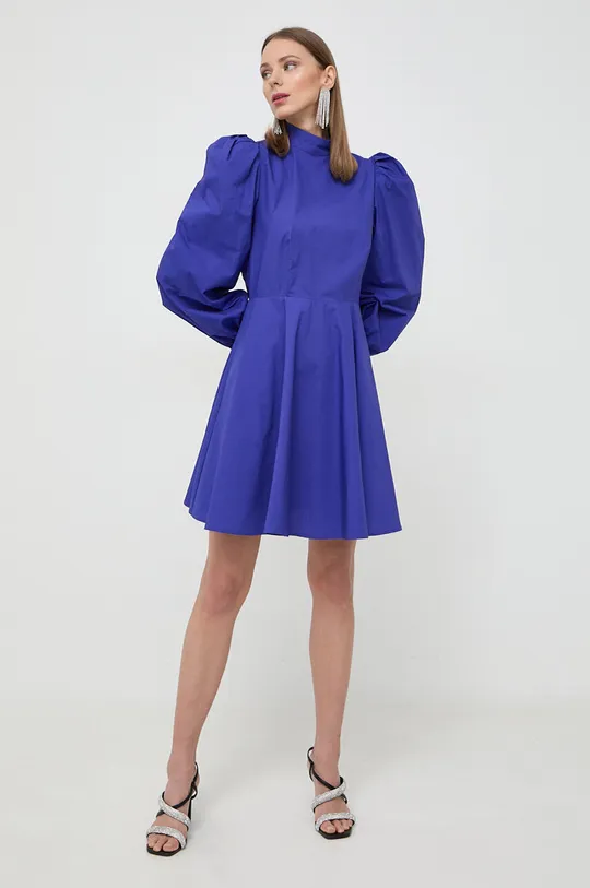 Βαμβακερό φόρεμα Custommade μπλε