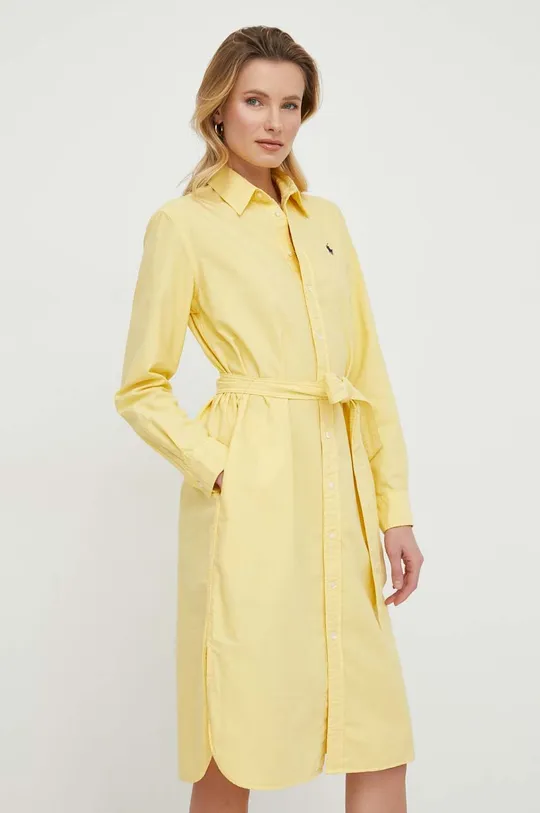 Polo Ralph Lauren pamut ruha sárga