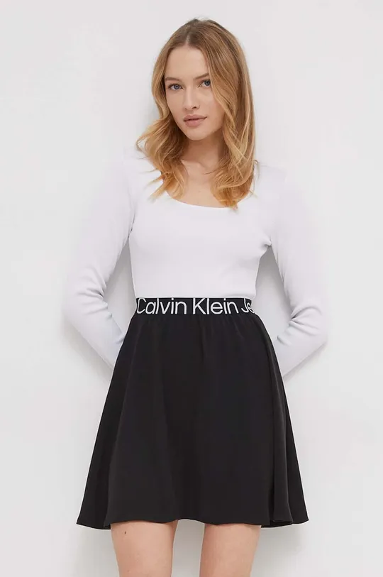 Šaty Calvin Klein Jeans biela