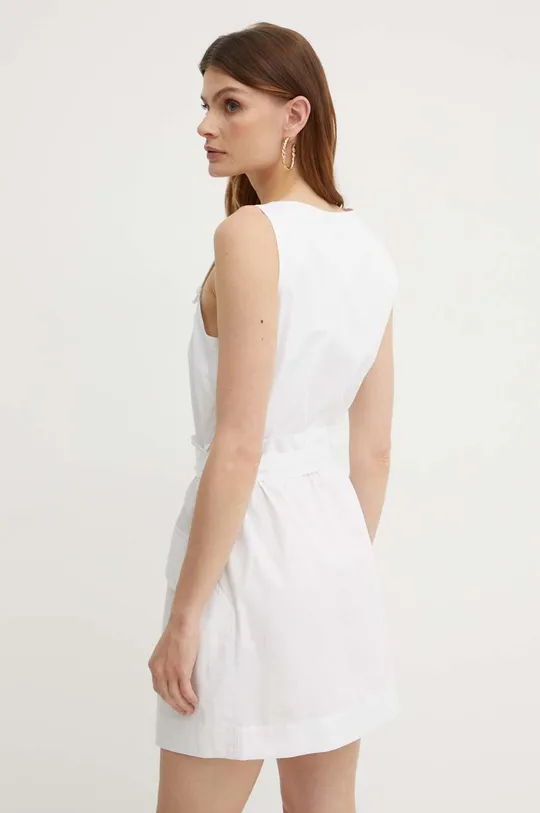 Βαμβακερό φόρεμα Pinko λευκό