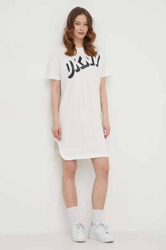 λευκό Βαμβακερό φόρεμα DKNY Γυναικεία