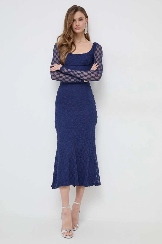 Bardot vestito blu navy