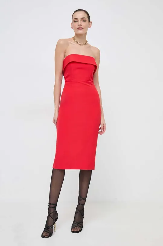 piros Bardot ruha Női