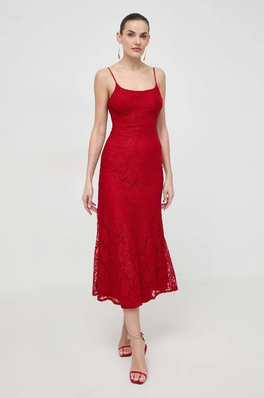 rdeča Obleka Bardot Ženski