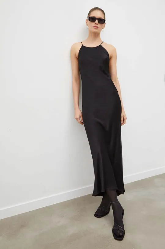 Φόρεμα 2NDDAY2ND Neoma TT - Satin Ease μαύρο