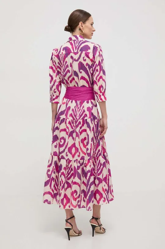 Pamučna haljina Luisa Spagnoli roza