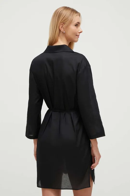 Pamučna haljina za plažu Karl Lagerfeld crna