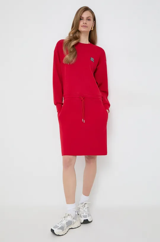 rdeča Obleka Karl Lagerfeld Ženski