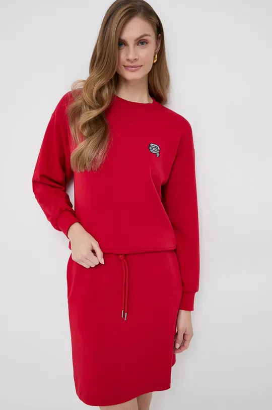 czerwony Karl Lagerfeld sukienka