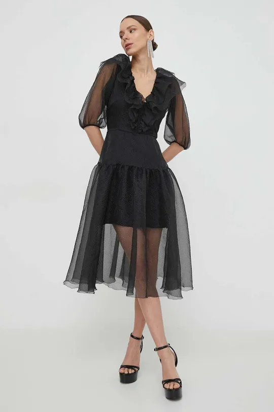 czarny Custommade sukienka Jaquelina Damski