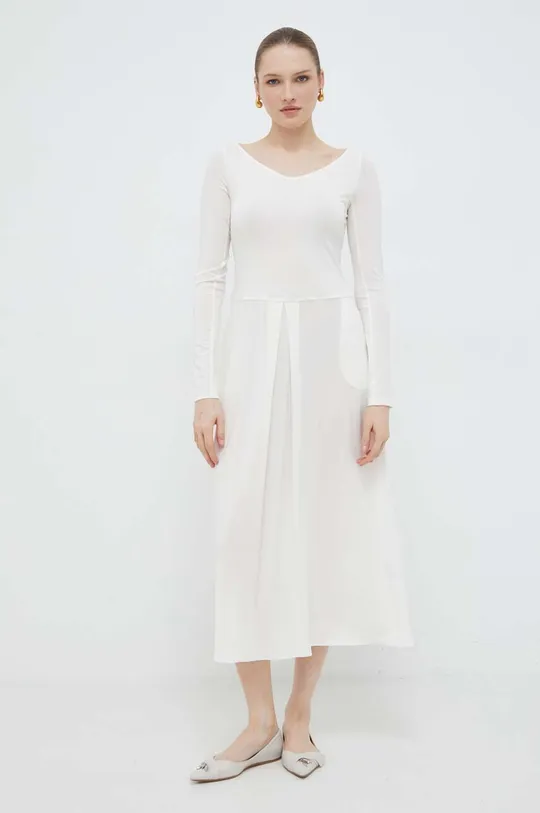 λευκό Φόρεμα Max Mara Leisure Γυναικεία