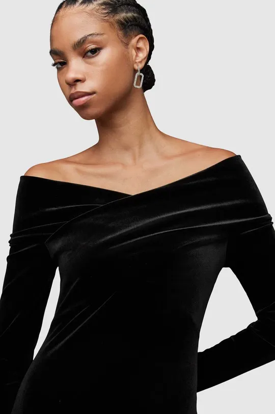 Φόρεμα AllSaints Delta μαύρο