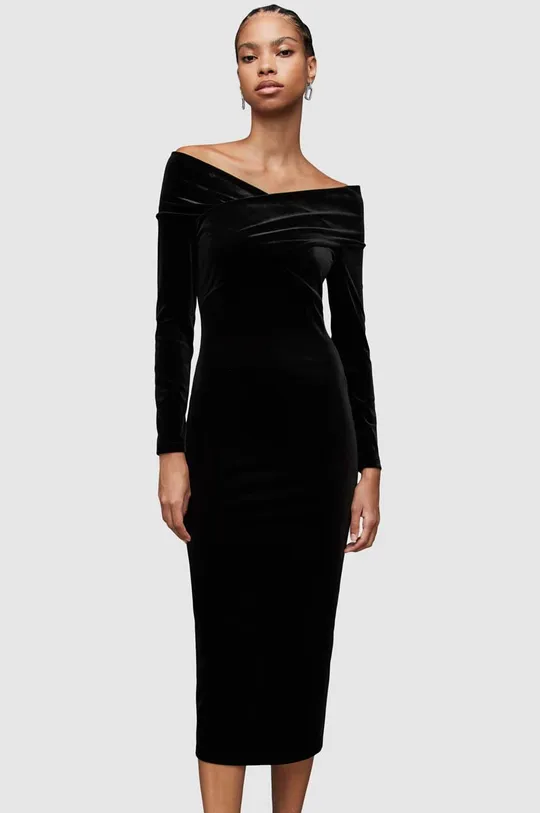 czarny AllSaints sukienka Delta