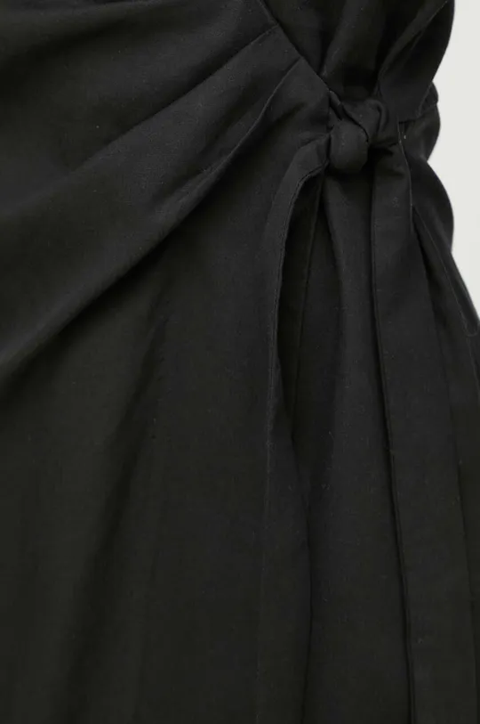 Obleka iz mešanice lana Samsoe Samsoe Ženski