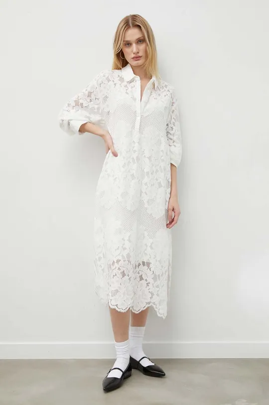 Herskind sukienka bawełniana Meyer biały