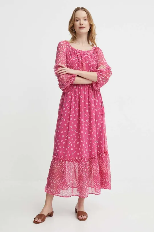 ροζ Φόρεμα Pepe Jeans MARLENE Γυναικεία