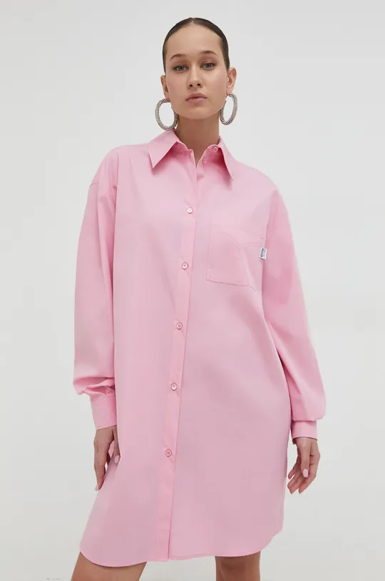 розовый Хлопковое платье Moschino Jeans