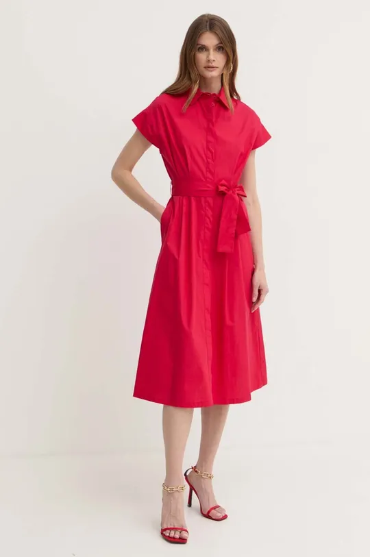 Pamučna haljina Liu Jo crvena