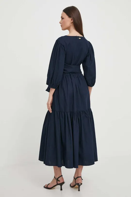 Льняна сукня Barbour Modern Heritage темно-синій