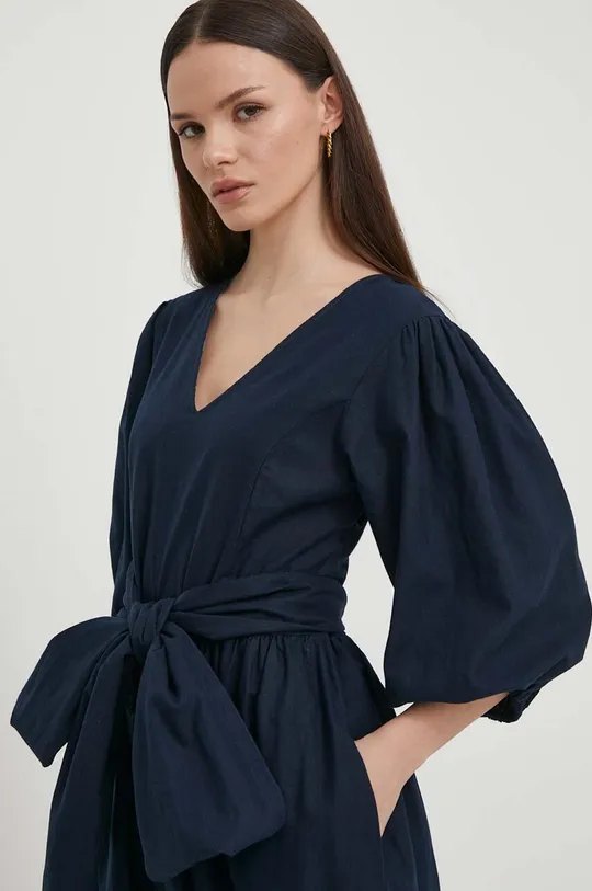 σκούρο μπλε Λινό φόρεμα Barbour Modern Heritage