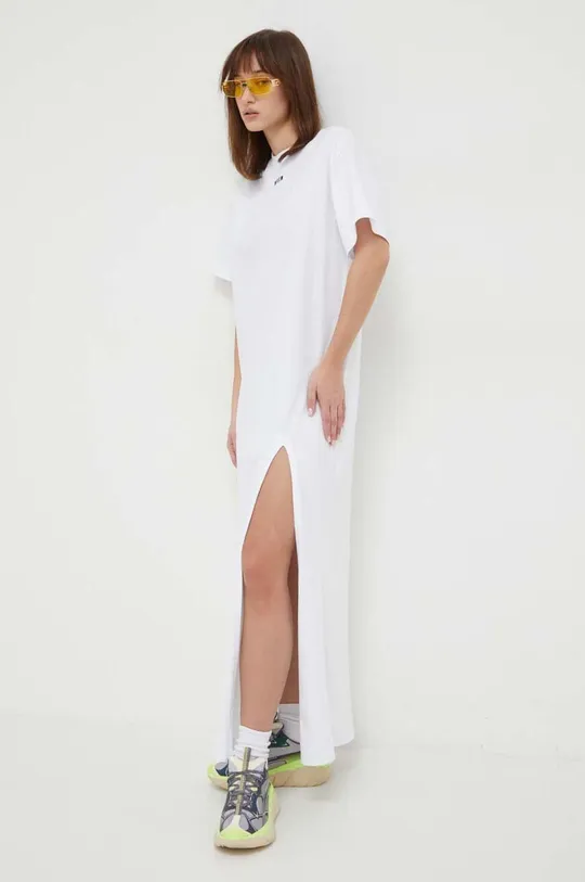 MSGM sukienka bawełniana biały