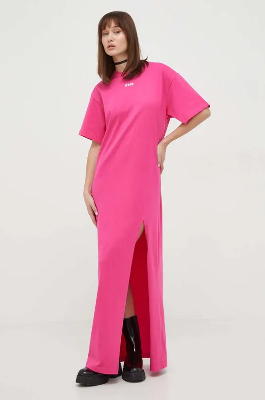 рожевий Бавовняна сукня MSGM Жіночий