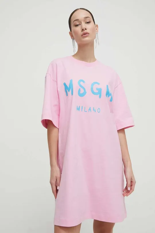 ροζ Βαμβακερό φόρεμα MSGM Γυναικεία