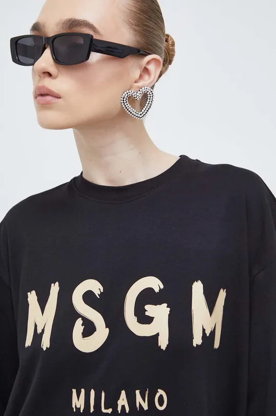 μαύρο Βαμβακερό φόρεμα MSGM