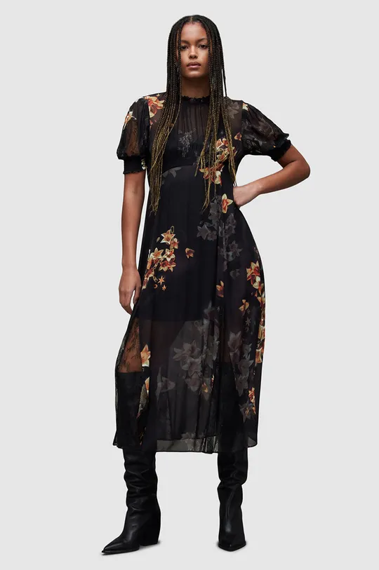 μαύρο Φόρεμα AllSaints Laverna Γυναικεία