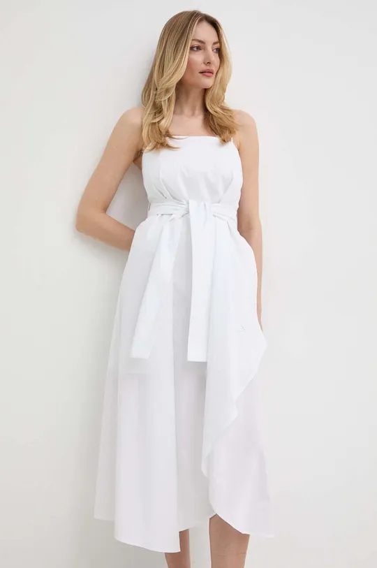 biały Armani Exchange sukienka bawełniana Damski