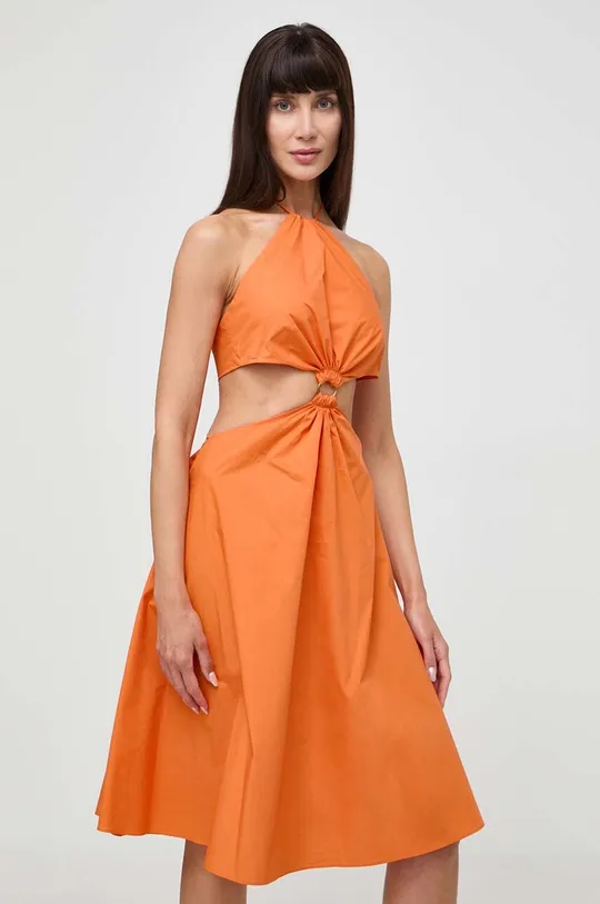 oranžová Bavlnené šaty Twinset Dámsky