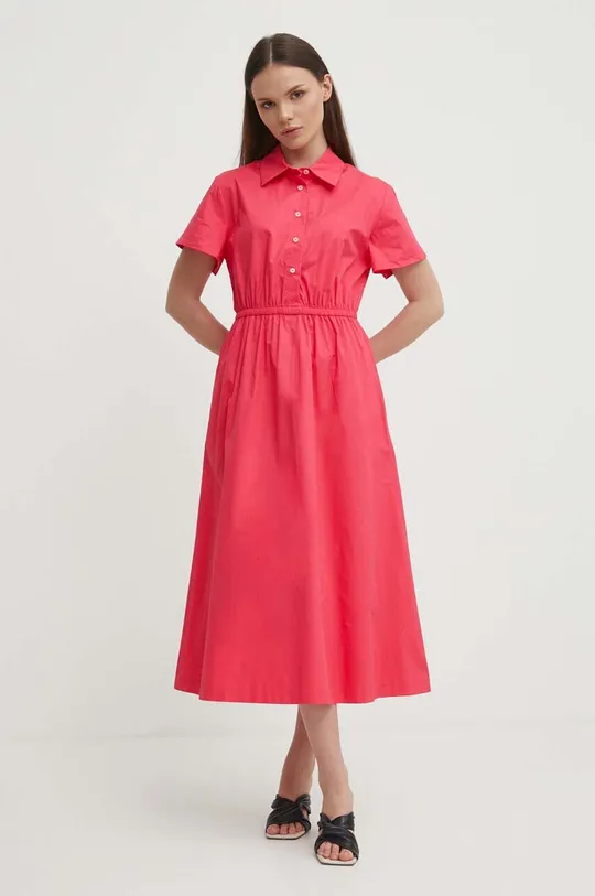 różowy United Colors of Benetton sukienka bawełniana Damski